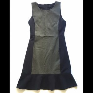 J. CREW Navy and Gray Sleeveless Dress Size 6